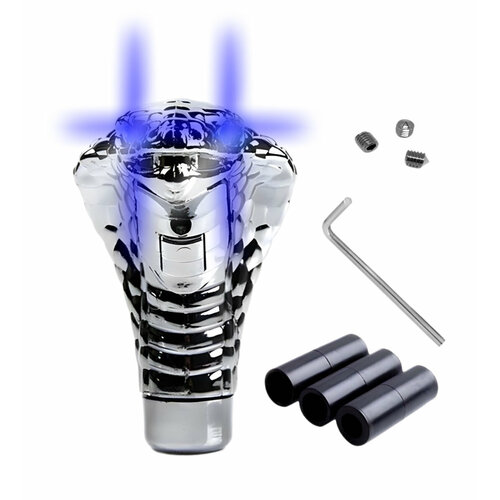 Рычаг коробки передач, ручка КПП, АКПП, МКПП декоративная с синей LED подсветкой для авто тюнинга, универсальная