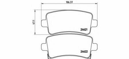 К-т торм. колодок RE OPEL INSIGNIA 08-, P59060 Brembo P 59 060