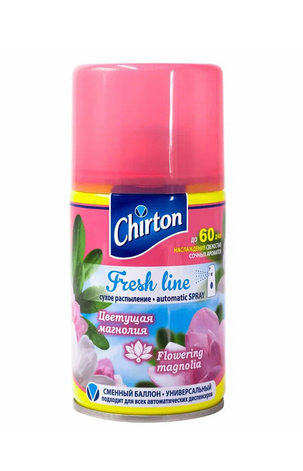 Chirton сменный баллон Fresh line Цветущая магнолия, 250 мл, ,