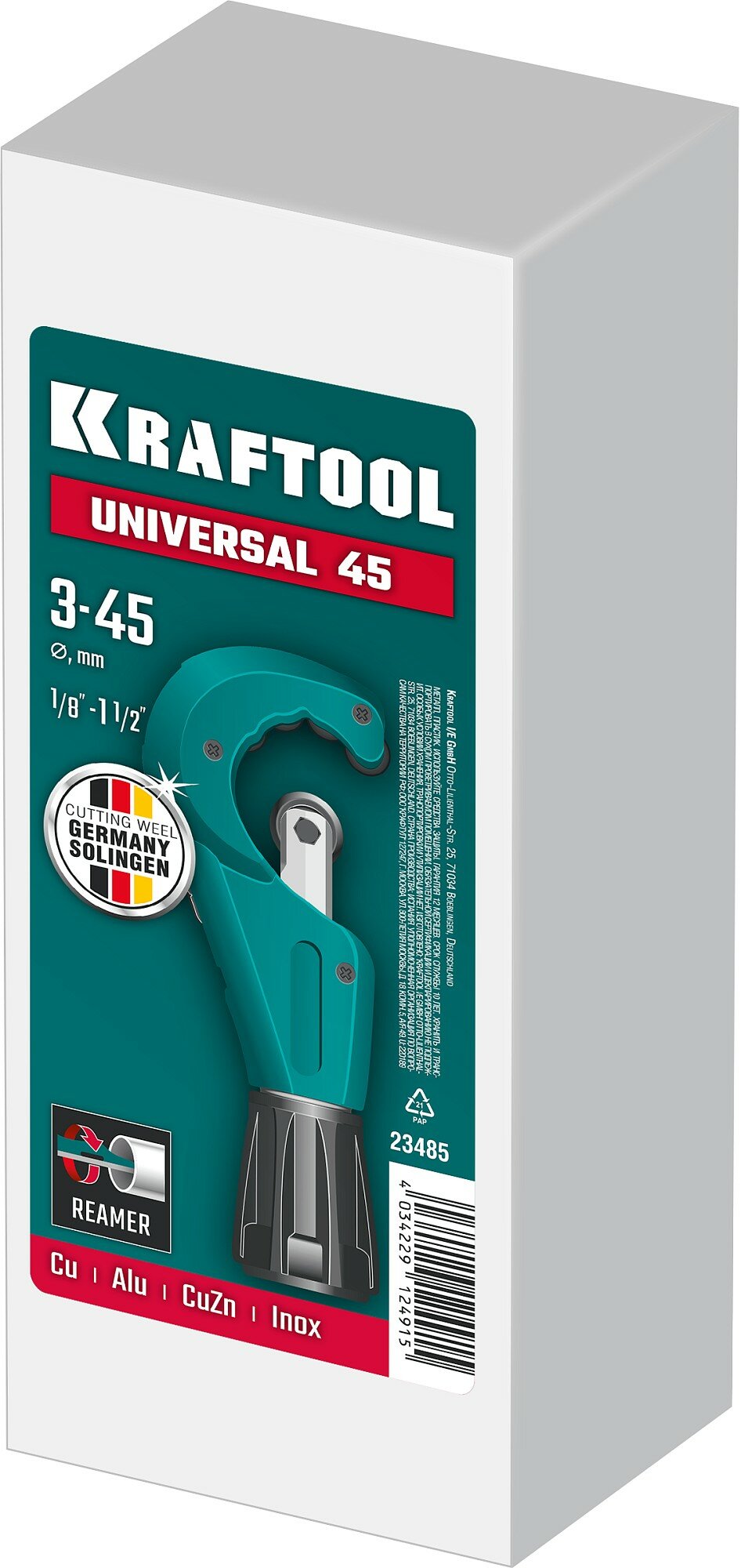 Роликовый труборез Kraftool INDUSTRIE (23485) 3 - 45