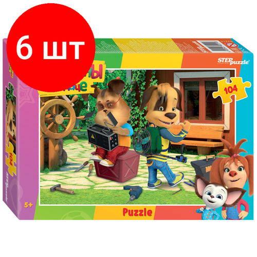 Комплект 6 шт, Пазл 104 эл. Step Puzzle Мельница. Барбоскины на даче пазл step puzzle baby step малые 76061 6 дет