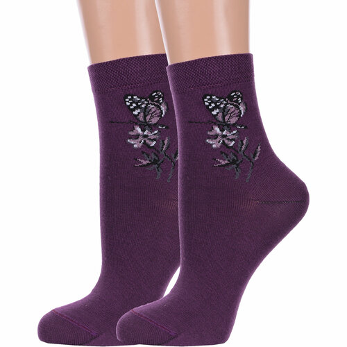 фото Носки брестские, 2 пары, размер 23, фиолетовый