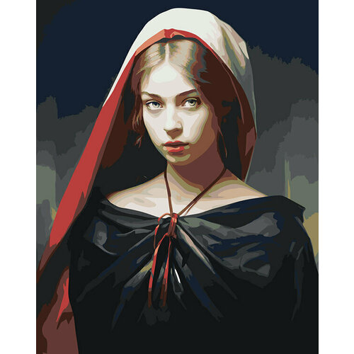 портрет девушки раскраска картина по номерам на холсте Картина по номерам на холсте Портрет девушки 40x50