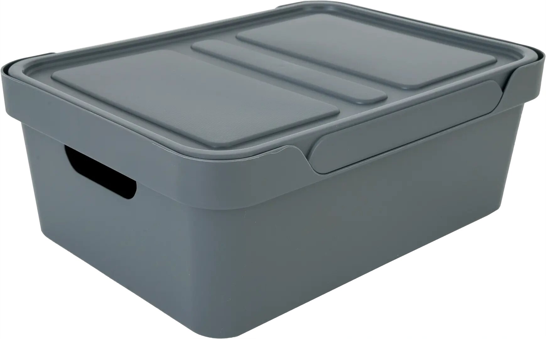 Ящик с крышкой Luxe 38x27.6x14 см 12 л полипропилен цвет серый
