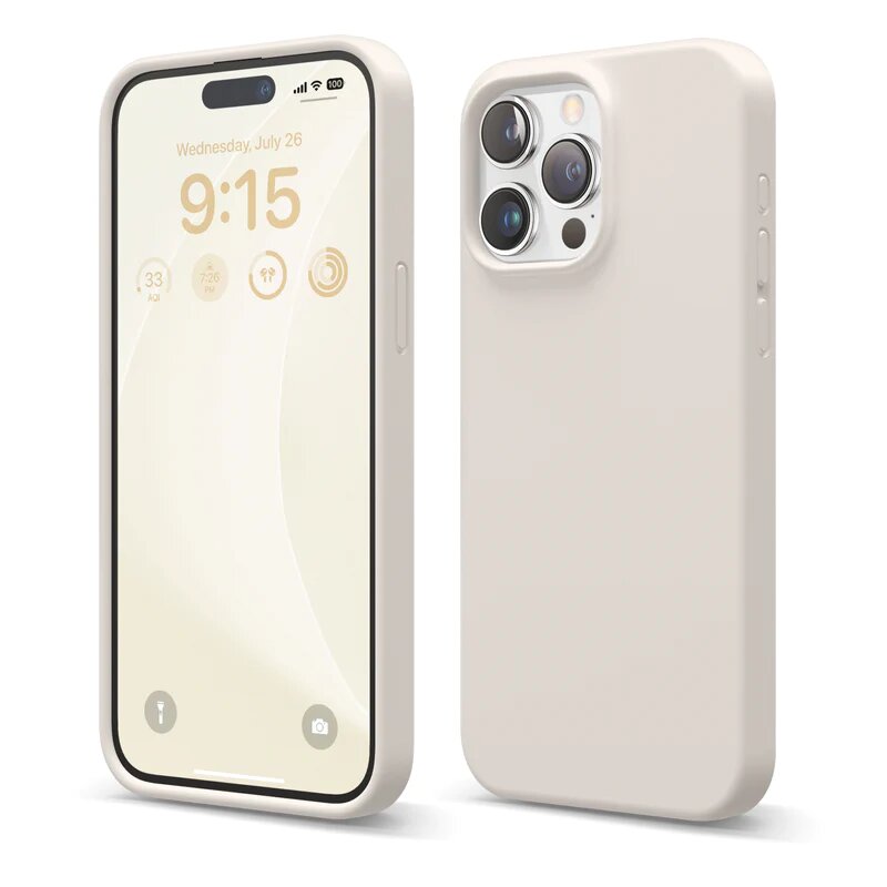 Elago для iPhone 15 Pro Max чехол Soft silicone (Liquid) Stone