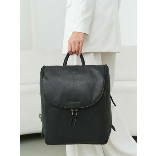Рюкзак Mutaale, фактура зернистая, черный городской рюкзак мужской кожаный для ноутбука