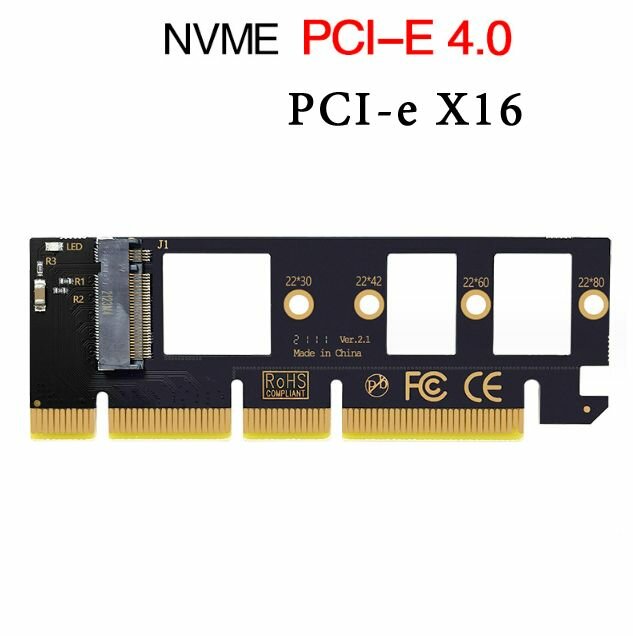 Адаптер M2 NvMe - PCI Express 4.0 x 16 без заглушки слота