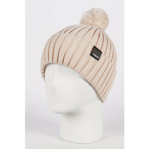 фото Шапка triks, размер 56-60, бежевый