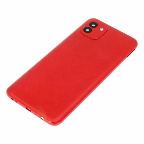 Задняя крышка для Samsung A035 Galaxy A03, красный, AAA чехол книжка fashion case для samsung galaxy a03 a035 темно красный