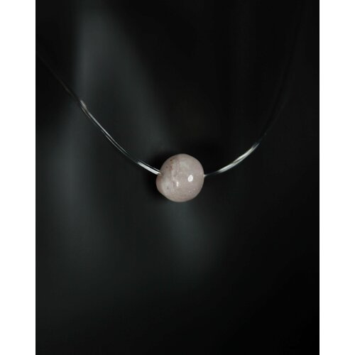 Чокер Grow Up Чокер-невидимка Берилл, вариант №1 - натуральный камень, галтовка, на леске, 10 мм, длина 45 см - символ гармонии, длина 45 см