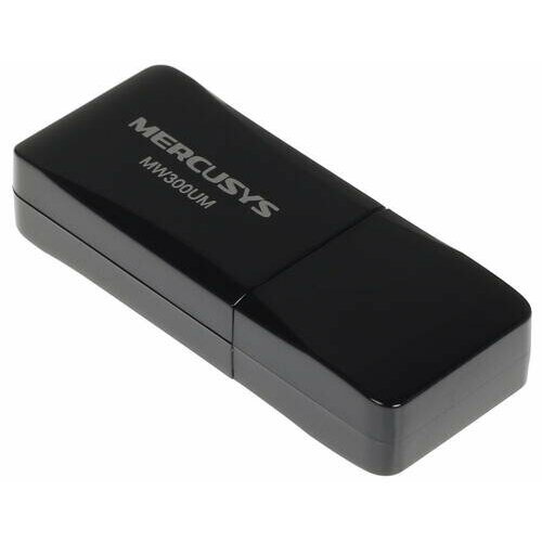 Wi-Fi адаптер Mercusys MW300UM N300 USB 2.0 wi fi usb адаптер mercusys n300 mw300um до 300 mb s eu