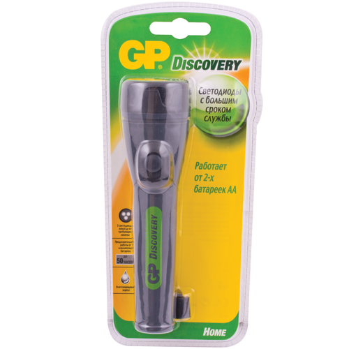 фото Фонарь gp (джи-пи) discovery, 3 светодиода, без элементов питания (2хaa), lhe101-cr1