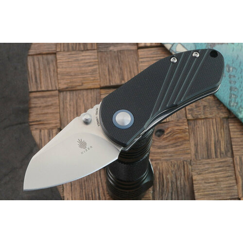 фото Складной нож kizer knives contrail сталь 154cm, черная g-10