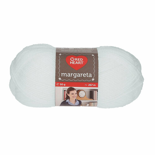 Пряжа для вязания Red Heart 'Margareta' 50гр 257м (100% акрил) (00208 белый), 10 мотков пряжа для вязания red heart lisa lurex 50гр 133м 97% акрил 3% полиэстер 00003 бежевый 10 мотков