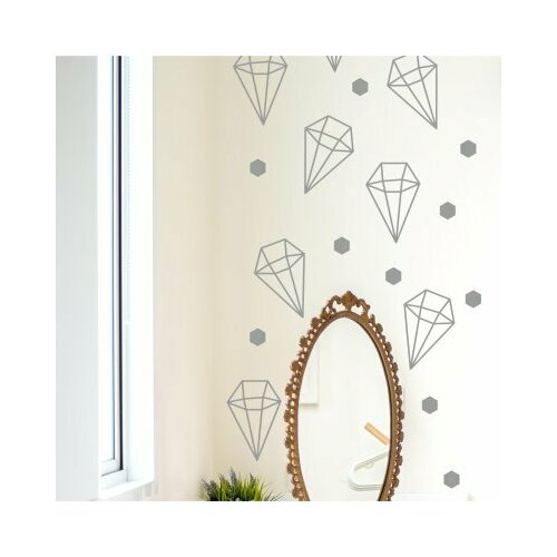 Наклейки на стену «Орнамент кристаллы»