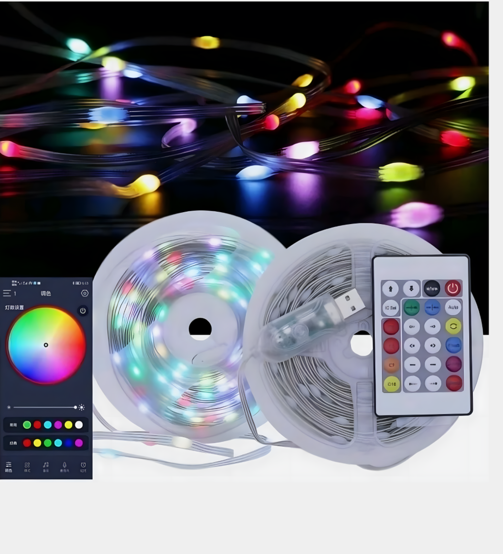 Светодиодная лента с USB RGB цветная, SMD Лента 10 метров + пульт, блок питания,12w , 60 LEDS - фотография № 1