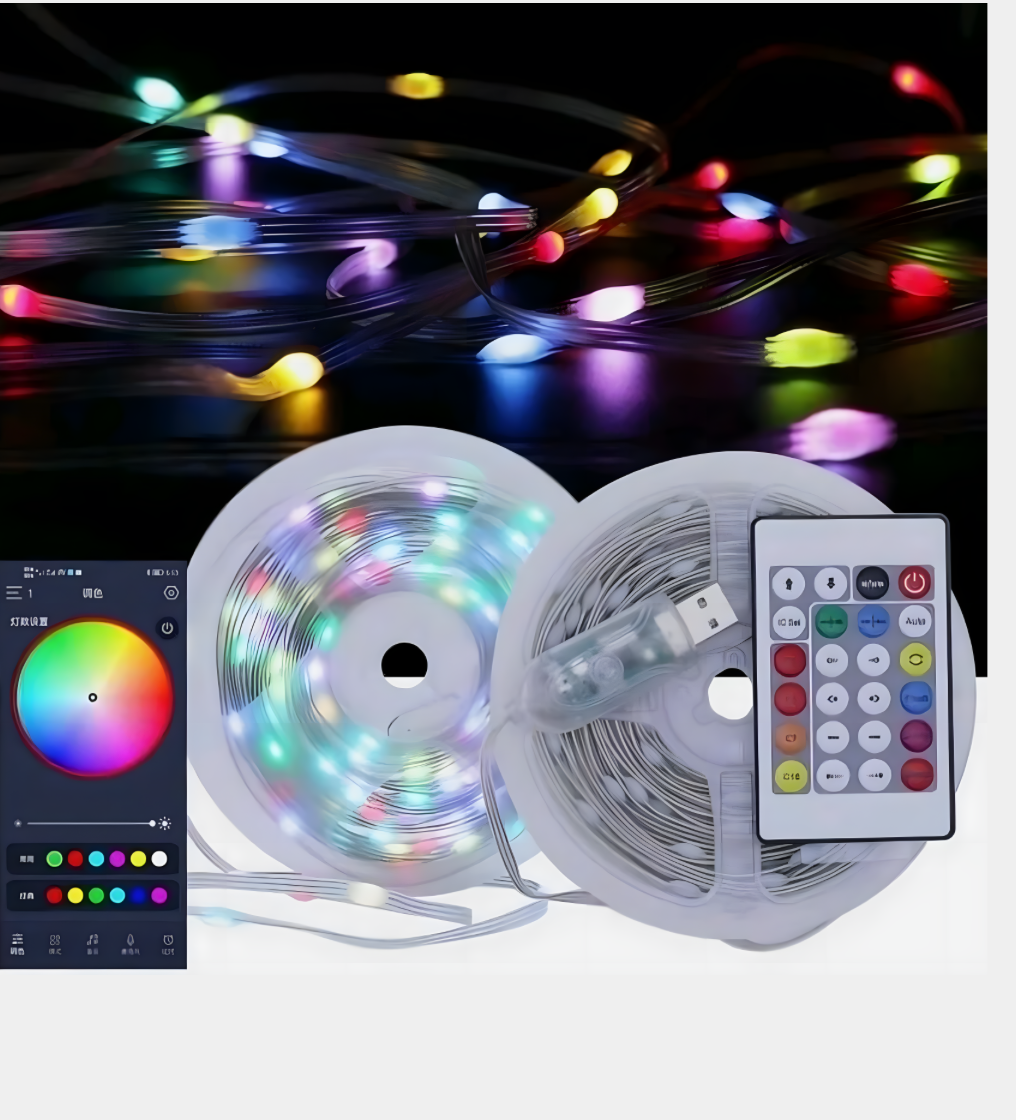 Светодиодная лента с USB RGB цветная, SMD Лента 10 метров + пульт, блок питания,12w , 60 LEDS