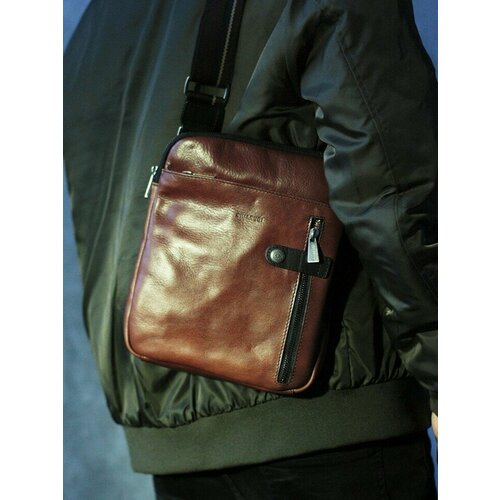 Сумка планшет Chiarugi, коричневый рюкзак планшет chiarugi натуральная кожа внутренний карман коричневый