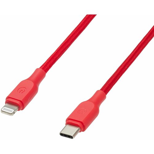 Кабель Gerffins PRO Type-C-Lightning Nylon 1м, Красный, GFPRO-CABN-CL-RED