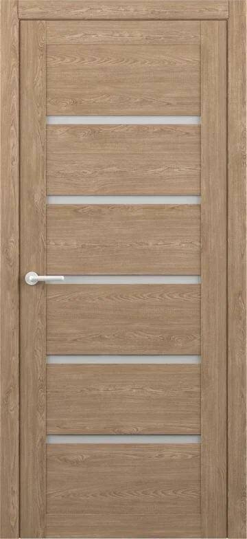 Межкомнатная дверь (дверное полотно) Albero Вена Эко-Шпон / Натуральный дуб / Стекло мателюкс 80х200