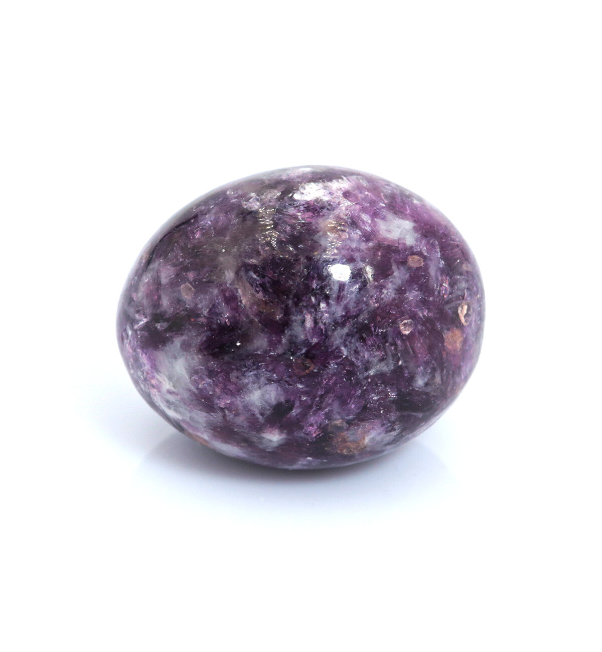 Камень натуральный "Лепидолит Пурпурный", галтовка (10-15 г, 22-27 мм)