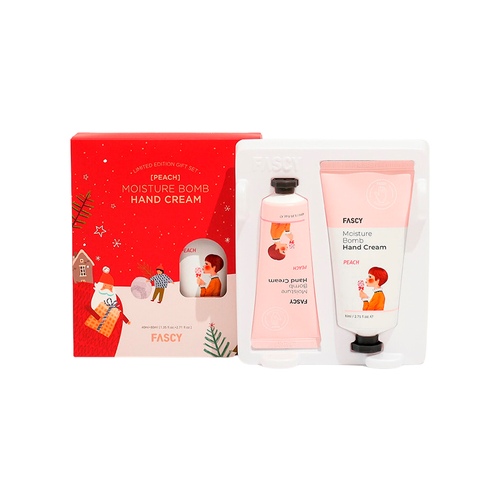 Набор увлажняющих кремов для рук с экстрактом персика Fascy Lab Peach Moisture Bomb Hand Cream Set 80+40 мл