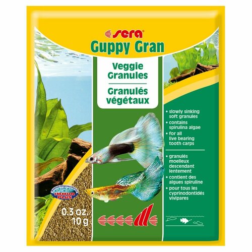 Корм для рыб гуппи Sera Guppy gran 10г корм для рыб sera guppy gran 10г