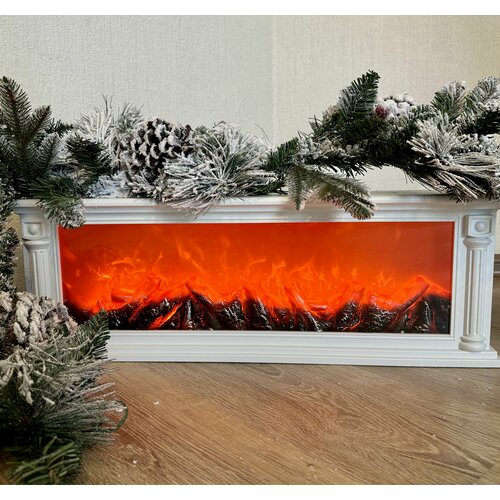 Декоративный светодиодный светильник с эффектом пламени камина SP-46 размер 22х11х63 см