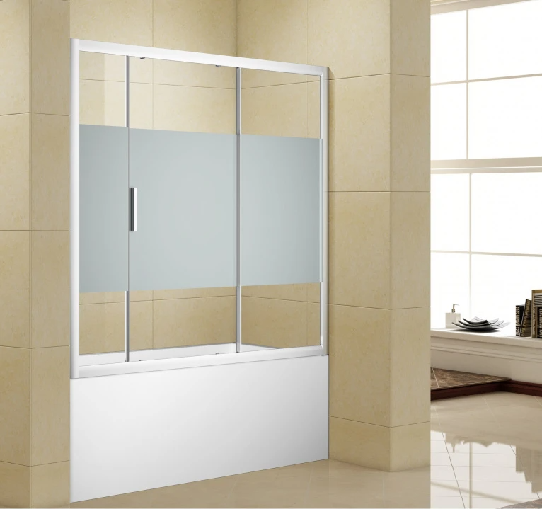 Шторка для ванной Aquanet Practic 160 AE10-B-160H150U-CP, профиль хром, стекло прозрачное