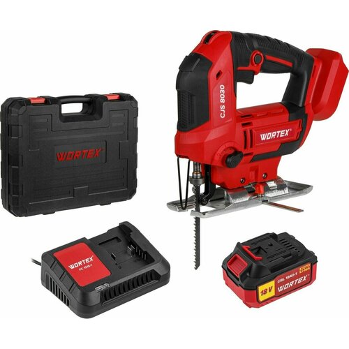 Аккум лобзик WORTEX CJS 8030 в чем ALL1 с акб и зу мега акция 180 В С АКБ 1х4 Ач и ЗУ пропил до 85 мм 1333371 12999₽