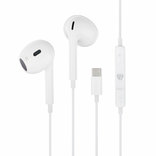 By наушники проводные вкладыши bone 3 гарнитура type-c белый 516₽