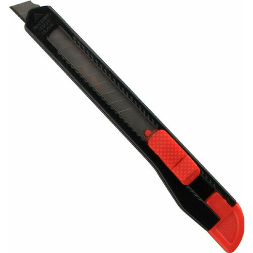 Нож канцелярский Нож канцелярский 9мм Attache чёрный, цвет фиксатора, 10 шт.
