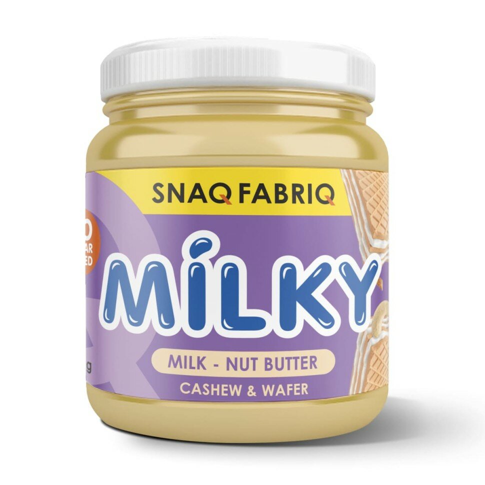 SNAQ FABRIQ Молочно-ореховая паста с вафлей MILKY без сахара