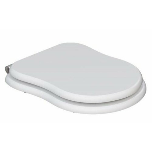 Сиденье для унитаза BORGO с механизмом плавного закрывания петли хром KFE-BC-B231