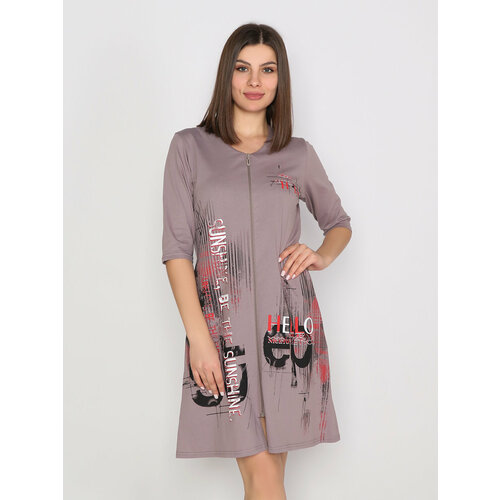 фото Халат style margo, размер 46, розовый