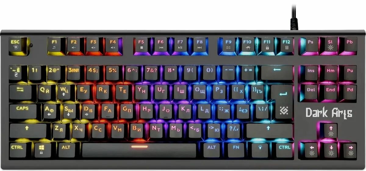 Механическая клавиатура Defender Dark Arts GK-375 RU, Rainbow,87 клавиш .