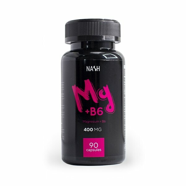 Комплексная пищевая добавка NASH Magnesium + B6 (MG, Магний В6, Vilavi / Вилави / Тайга 8). 90 капсул.