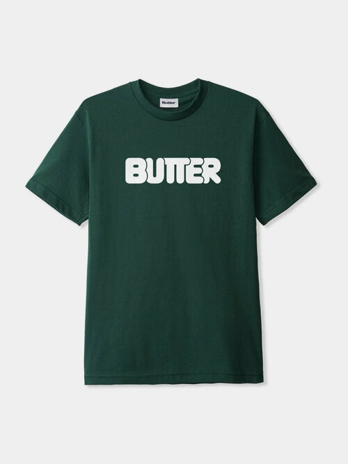 Футболка Butter Goods Rounded Logo Tee, размер L, зеленый