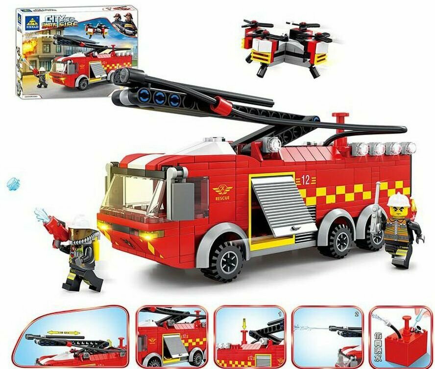 Конструктор пожарная машина 360+ деталей KAZI KY80537