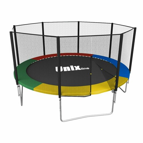 Батут UNIX line Simple 12 ft Color (outside) красный, синий, зеленый, разноцветный