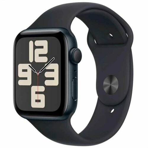 Apple Watch SE 2023 GPS 44mm Aluminium Case with Sport Band M/L, Midnight (Тёмная ночь), MRE93