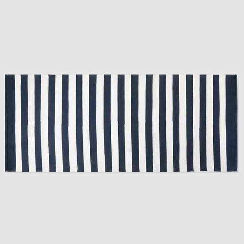 Коврик Jansons Balers Dhurries белая-синяя полоска 75x180 см 12236₽