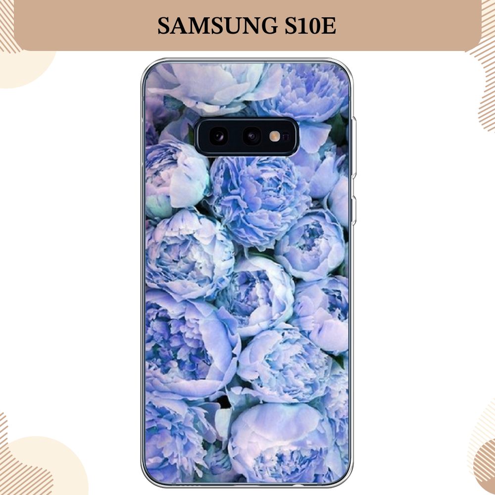Силиконовый чехол "Пионы голубые" на Samsung Galaxy S10E / Самсунг Галакси S10E