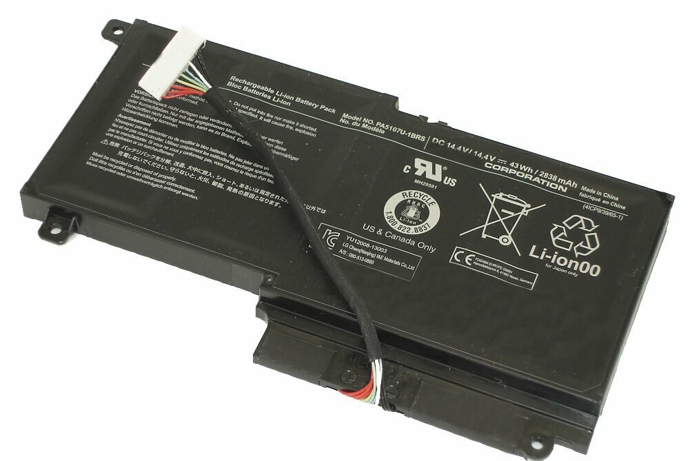 Аккумулятор для ноутбука Toshiba L50, P50, S50. 14.4V 2838mAh, PA5107U-1BRS