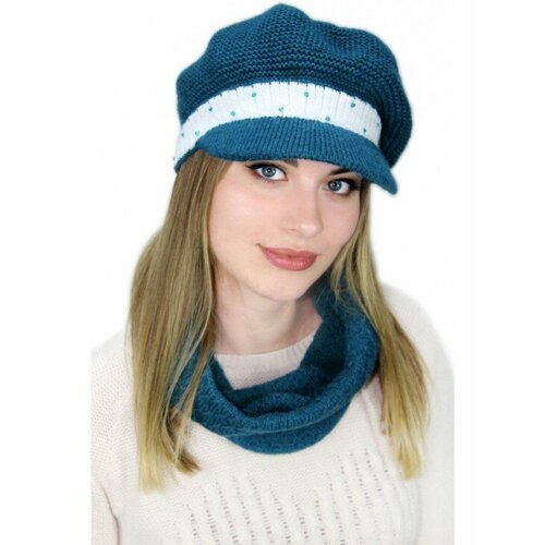 фото Кепка lemmex комплект "актала", размер 59-60, бирюзовый