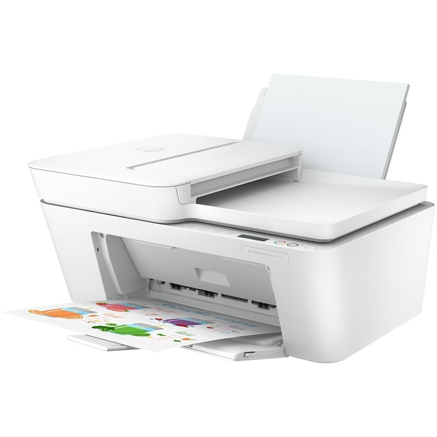 МФУ струйное HP DeskJet Plus 4120 All in One Printer (А4 принтер/сканер/копир 1200dpi 20(16)ppm ADF35 WiFi BLE USB) (3XV14B)