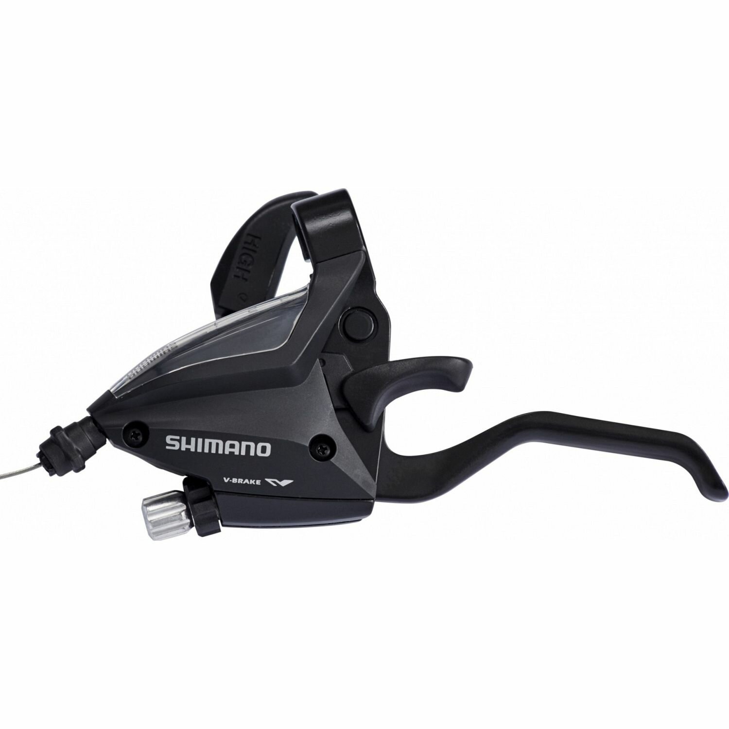 Комборучка Shimano ST-EF500-L, левая, 3-ск, трос 1800мм, под V-brake (Шифтер/торм ручка ST-EF500-L, лев. 3-ск. Трос 1800мм, под 2 п, ал, под V-BRAKE, чёрн б/уп, ZSM22558)