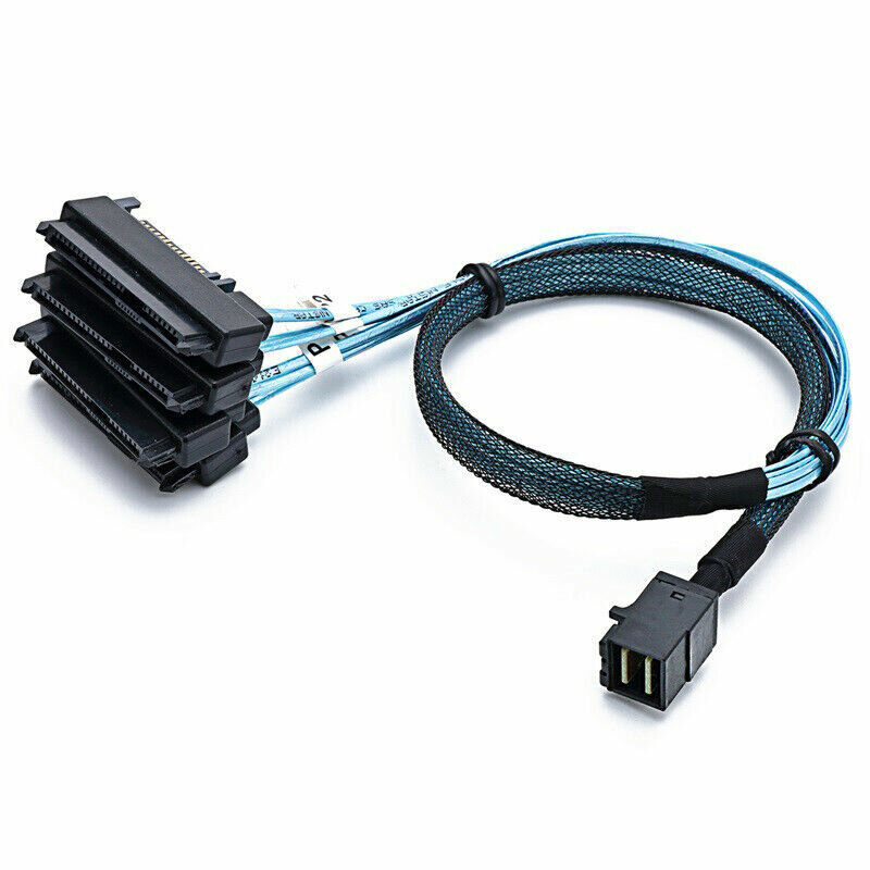 Кабель Mini SAS HD SFF-8643 - 4xSFF-8482 1.0м