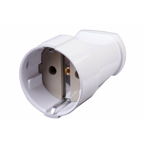 Розетка кабельная 250 В с заземлением 16 А цвет белый 412₽