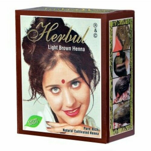 Хна для волос Светло-коричневая марки Хербул (Light Brown henna Herbul), 60 грамм